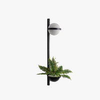 Modern Outdoor Wall Lamp with Globe Design – Solar or Hardwired Options