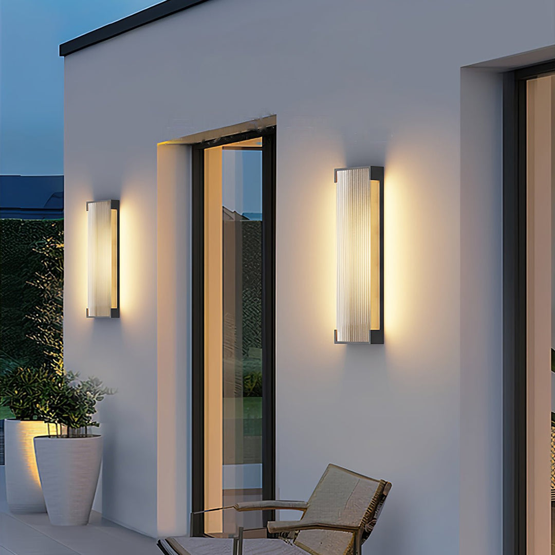 Modern Rectangular LED Outdoor Wall Light - Waterproof and Minimalist Design