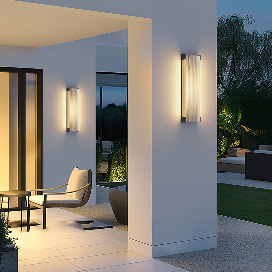 Modern Rectangular LED Outdoor Wall Light - Waterproof and Minimalist Design