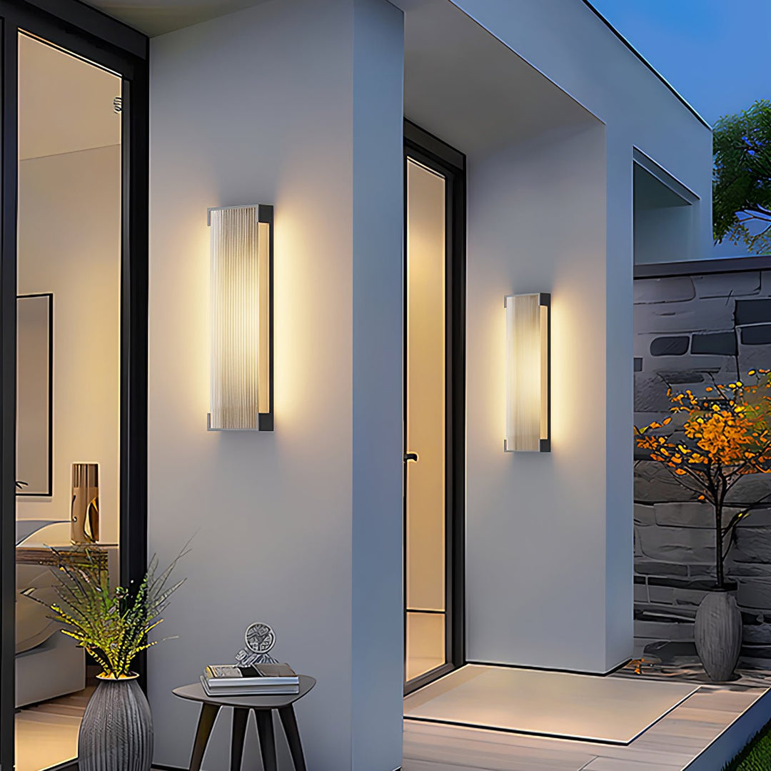 Modern Rectangular LED Outdoor Wall Light - Waterproof and Minimalist Design