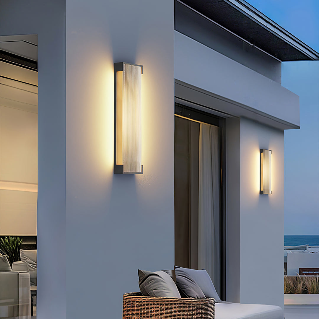 Modern Rectangular LED Outdoor Wall Light - Waterproof and Minimalist Design