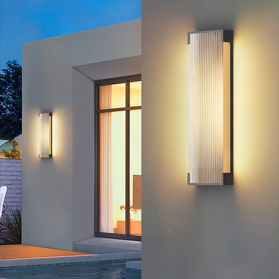 Modern Rectangular LED Outdoor Wall Light - Waterproof and Minimalist Design