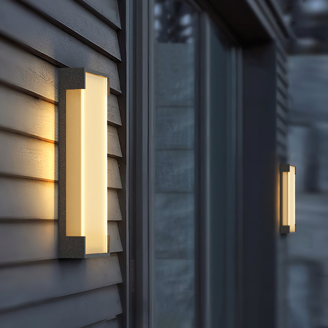 Modern Rectangular LED Outdoor Wall Light - Waterproof and Minimalist Design