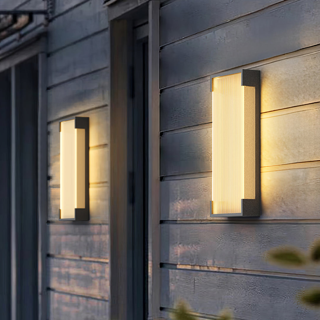 Modern Rectangular LED Outdoor Wall Light - Waterproof and Minimalist Design