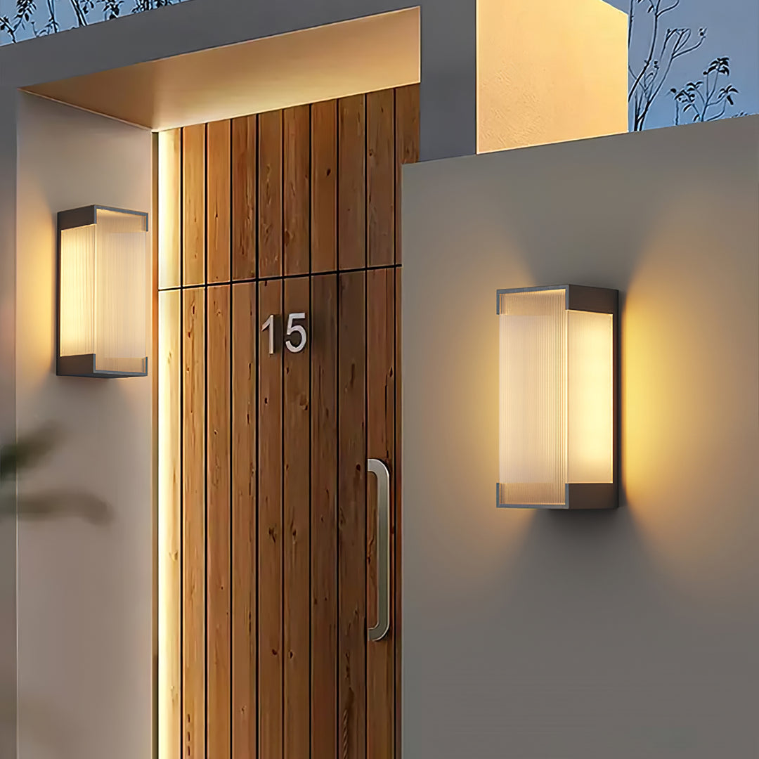 Modern Rectangular LED Outdoor Wall Light - Waterproof and Minimalist Design