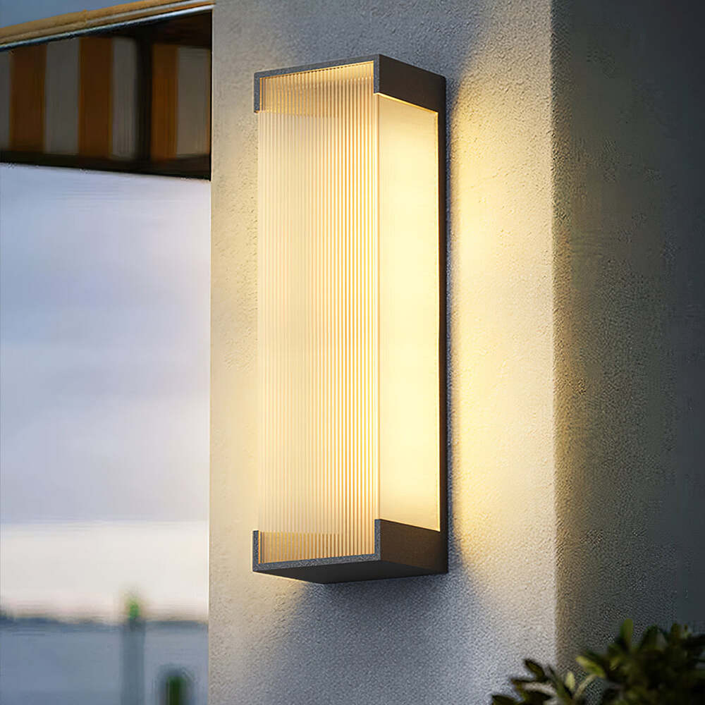 Modern Rectangular LED Outdoor Wall Light - Waterproof and Minimalist Design