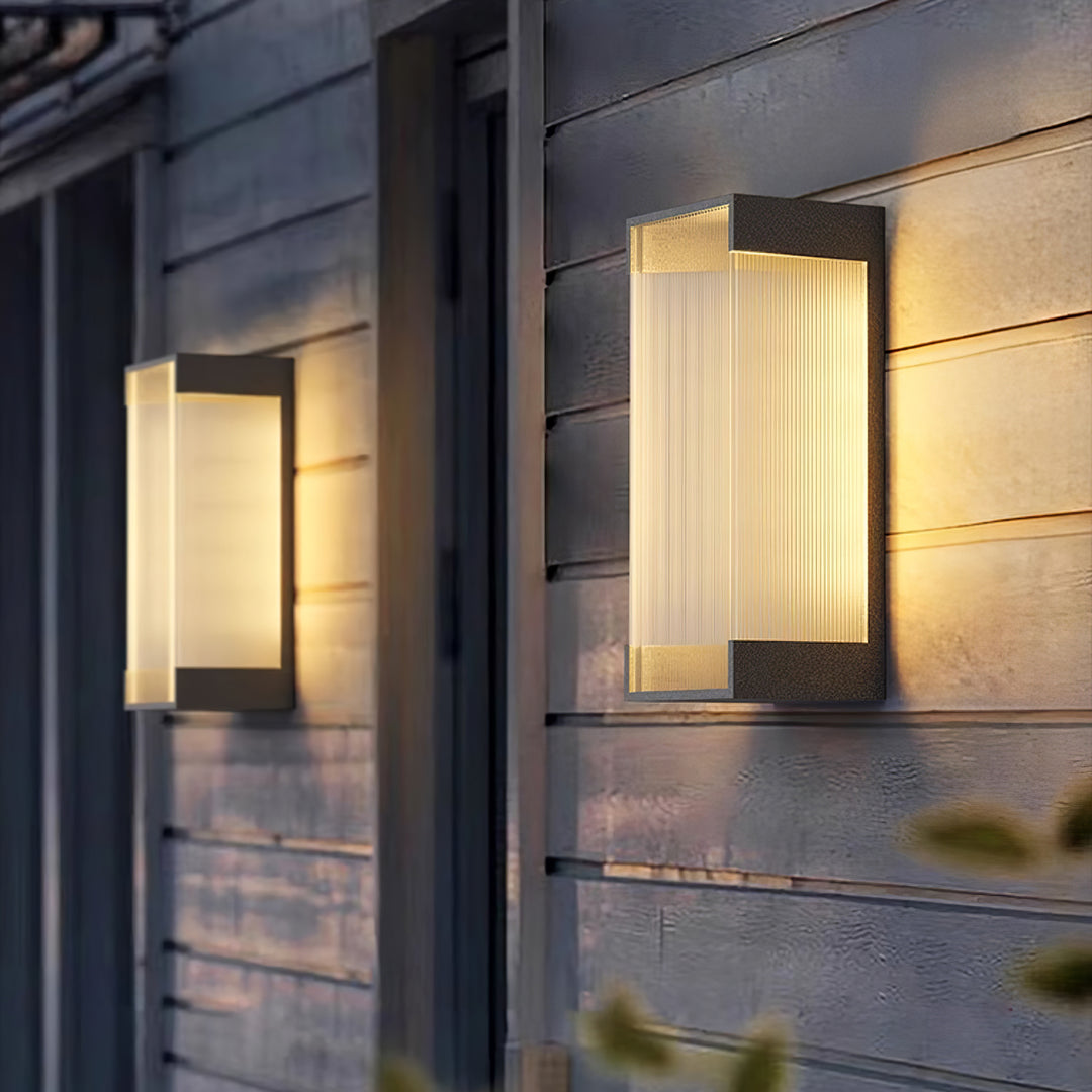 Modern Rectangular LED Outdoor Wall Light - Waterproof and Minimalist Design