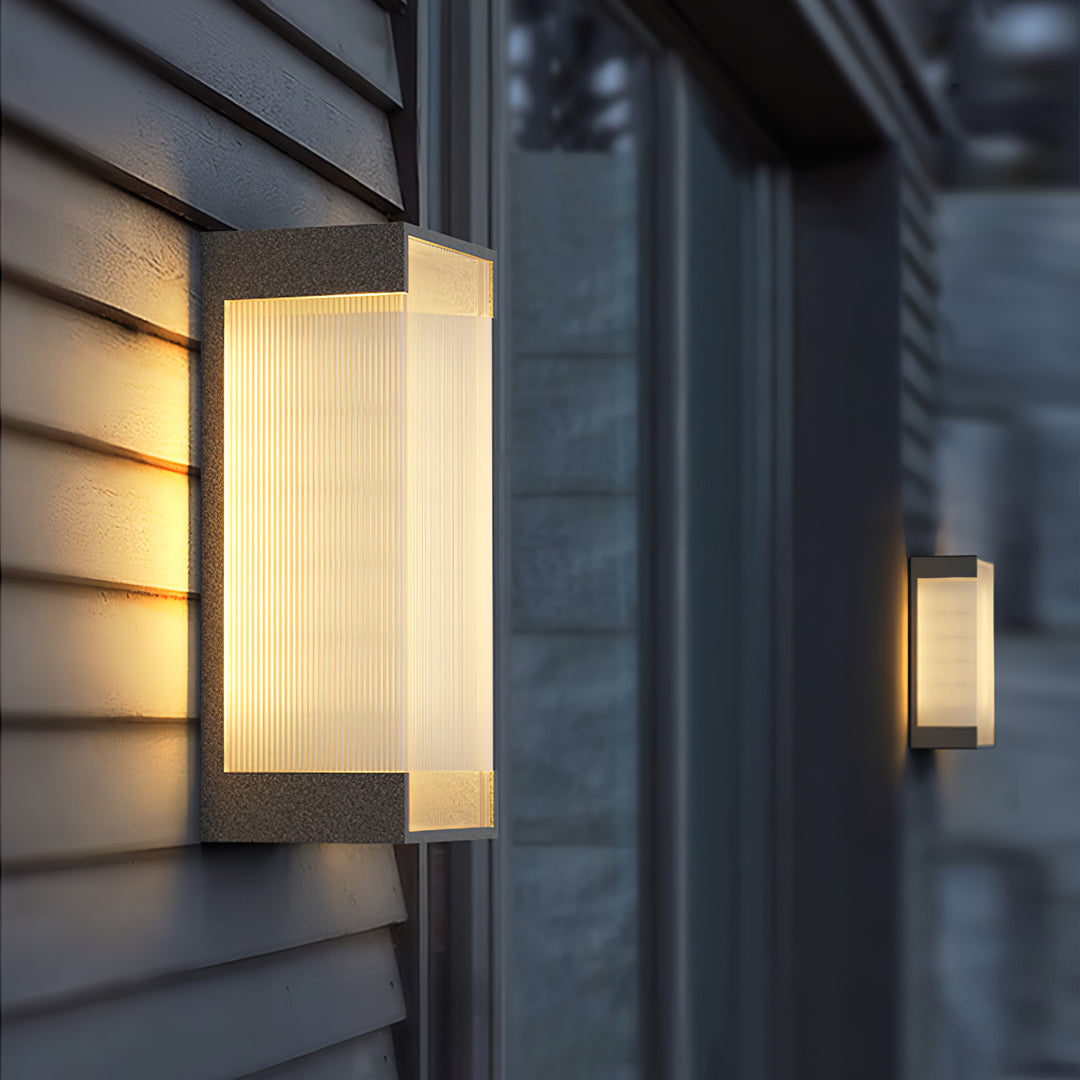 Modern Rectangular LED Outdoor Wall Light - Waterproof and Minimalist Design