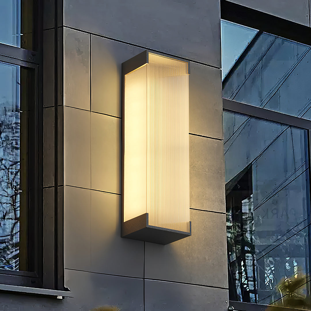 Modern Rectangular LED Outdoor Wall Light - Waterproof and Minimalist Design