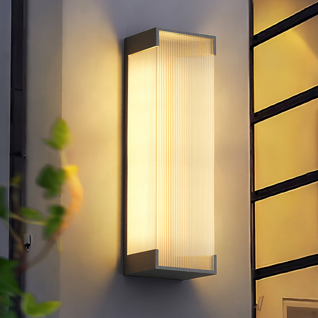 Modern Rectangular LED Outdoor Wall Light - Waterproof and Minimalist Design