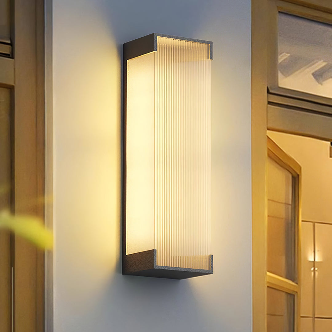 Modern Rectangular LED Outdoor Wall Light - Waterproof and Minimalist Design