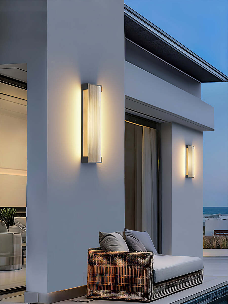 Modern Rectangular LED Outdoor Wall Light - Waterproof and Minimalist Design
