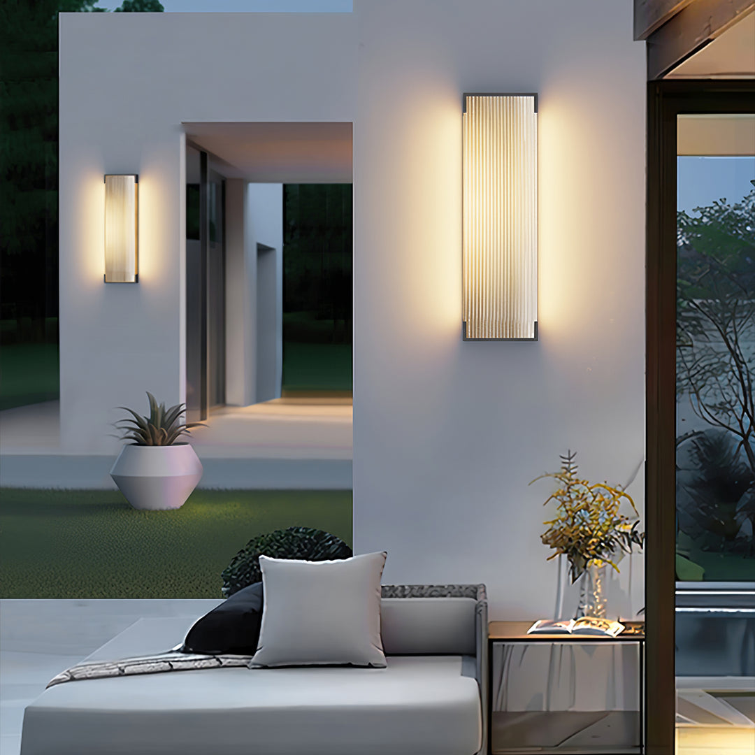 Modern Rectangular LED Outdoor Wall Light - Waterproof and Minimalist Design