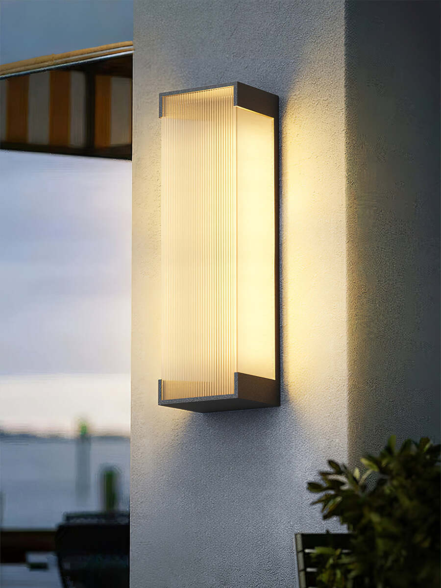 Modern Rectangular LED Outdoor Wall Light - Waterproof and Minimalist Design