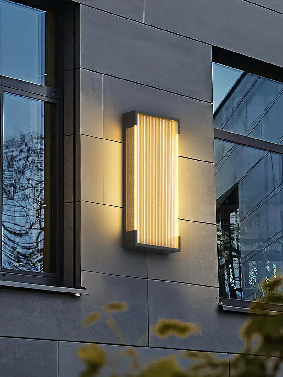 Modern Rectangular LED Outdoor Wall Light - Waterproof and Minimalist Design