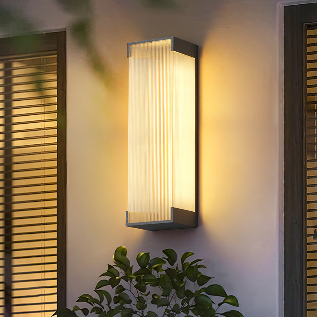 Modern Rectangular LED Outdoor Wall Light - Waterproof and Minimalist Design