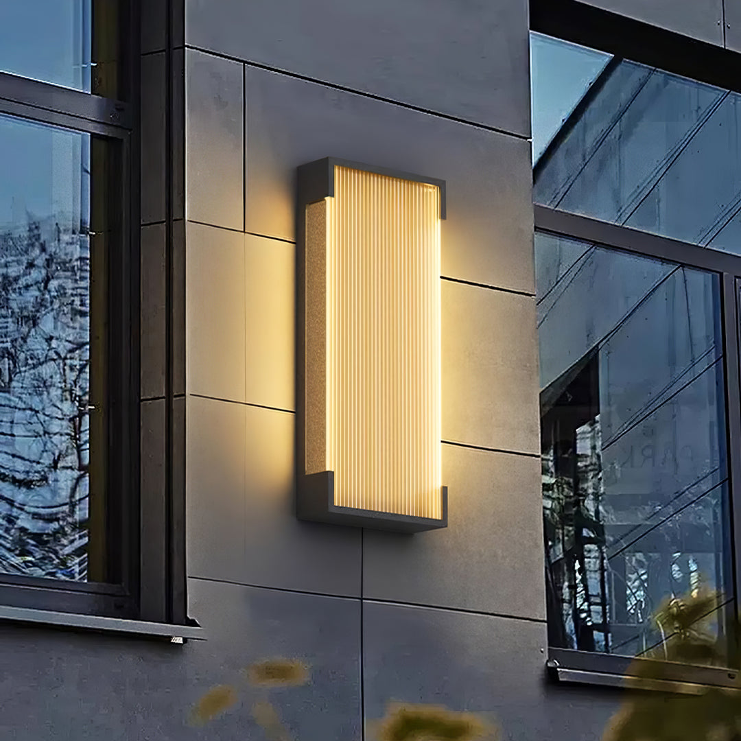 Modern Rectangular LED Outdoor Wall Light - Waterproof and Minimalist Design