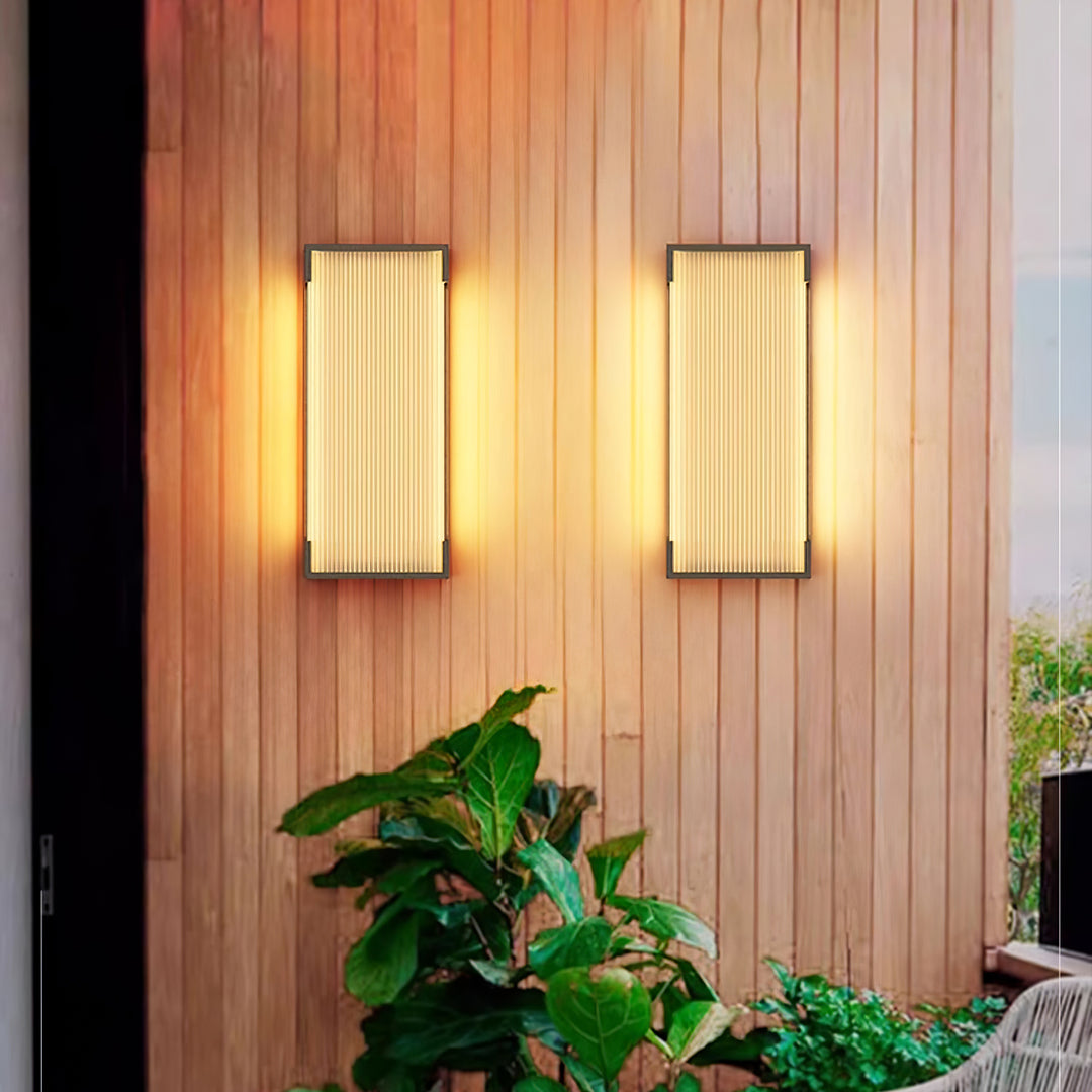 Modern Rectangular LED Outdoor Wall Light - Waterproof and Minimalist Design