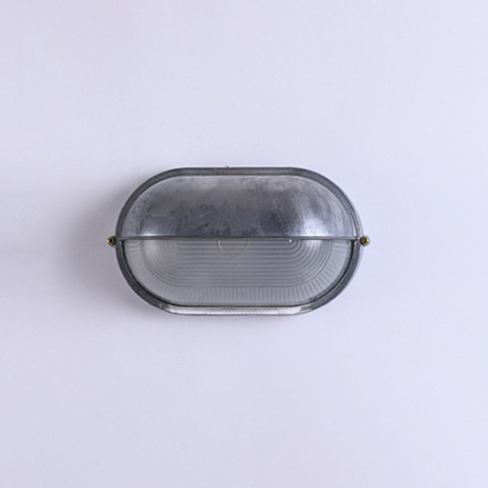 Modern Round or Ellipse Outdoor Wall Lamp – Gold and Silver Waterproof Light