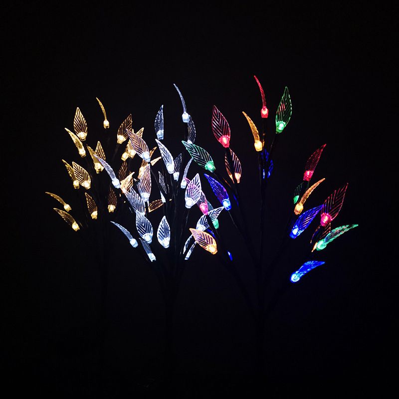 Modern Solar Outdoor Bollard Light with Tree-Like Design