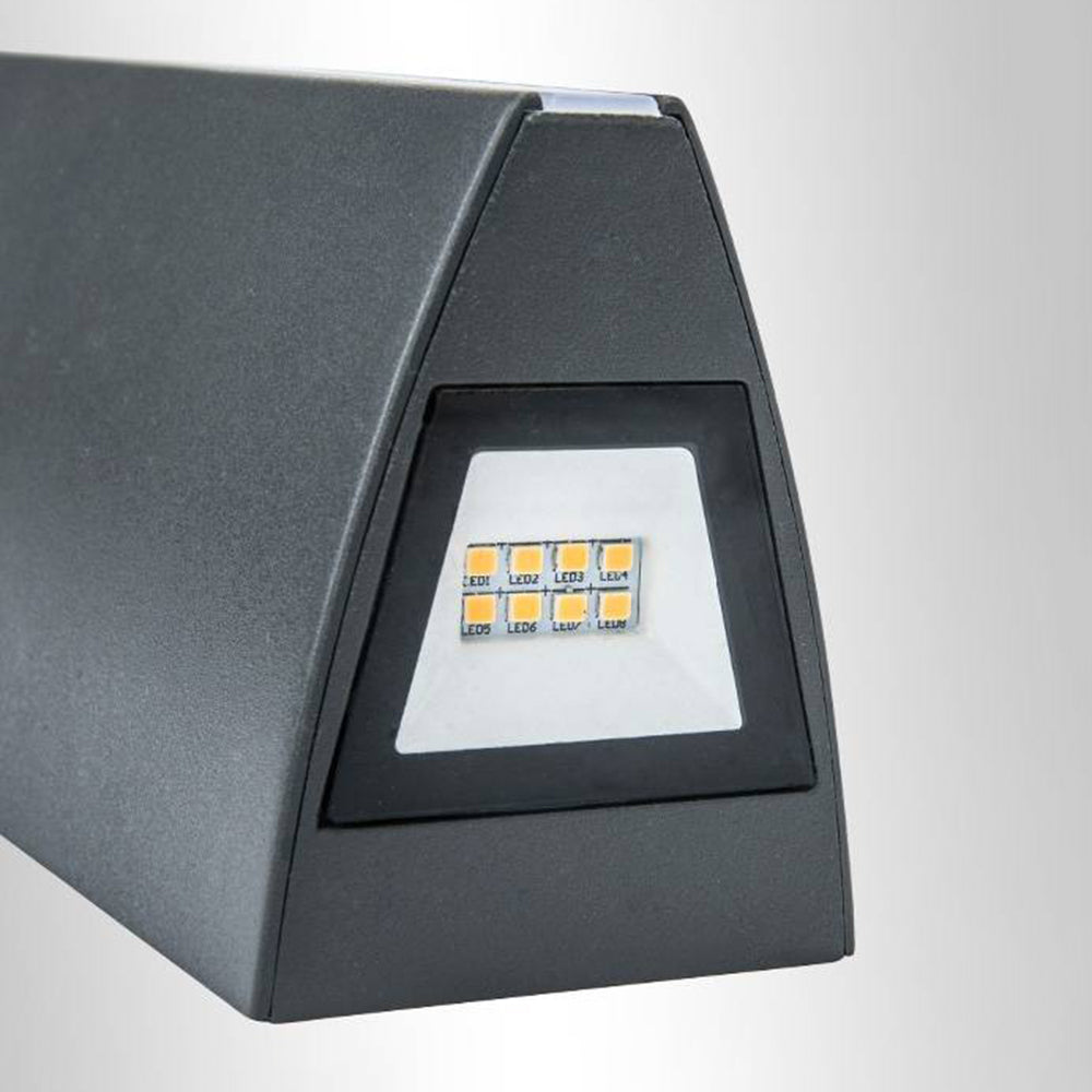 Modern Triangular Prism Metal Outdoor Wall Lamp for Courtyard or Balcony