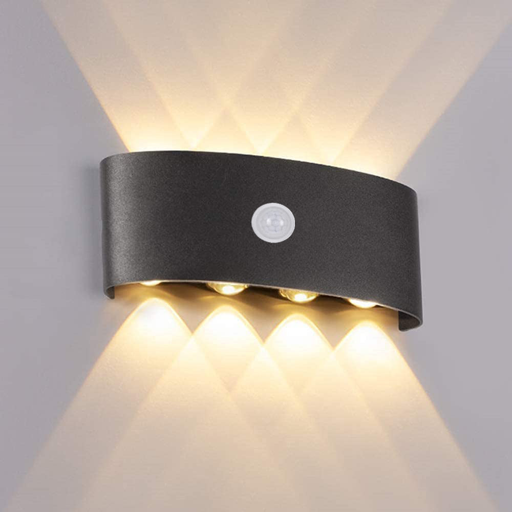 Modern Up and Down LED Wall Lamp – Waterproof Metal and Acrylic Design
