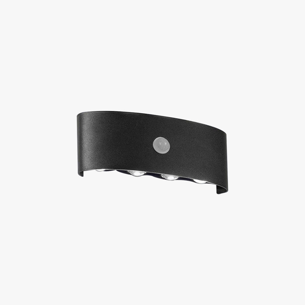 Modern up-and-down LED wall lamp with a sleek metal and acrylic design. Waterproof and energy-efficient, suitable for indoor and outdoor use, providing soft and ambient lighting.