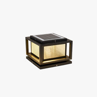 Outdoor Black Metal-Glass Post-Pier Light