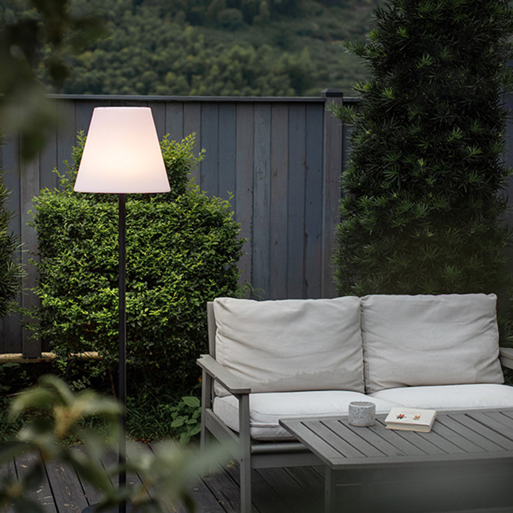 Outdoor Floor Lamp – Modern, Solar, White