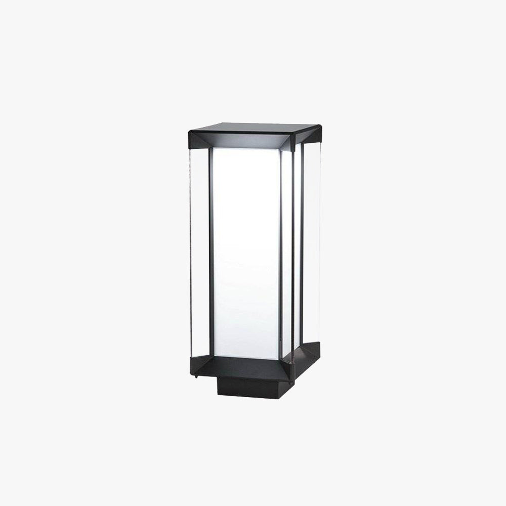 Outdoor Lantern Light – Modern Black Cube