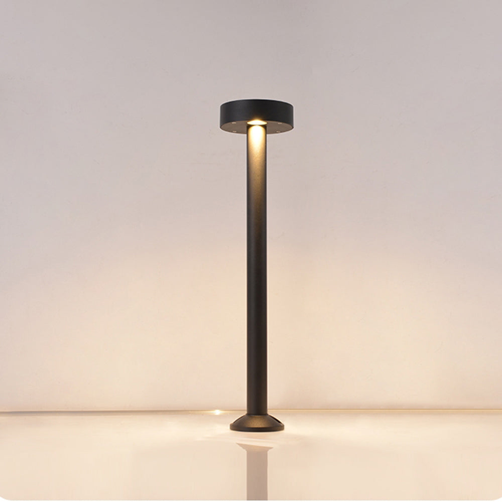 Outdoor Modern Black Bollard Light Fixture