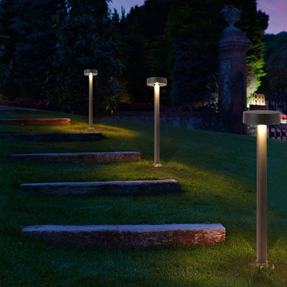 Outdoor Modern Black Bollard Light Fixture