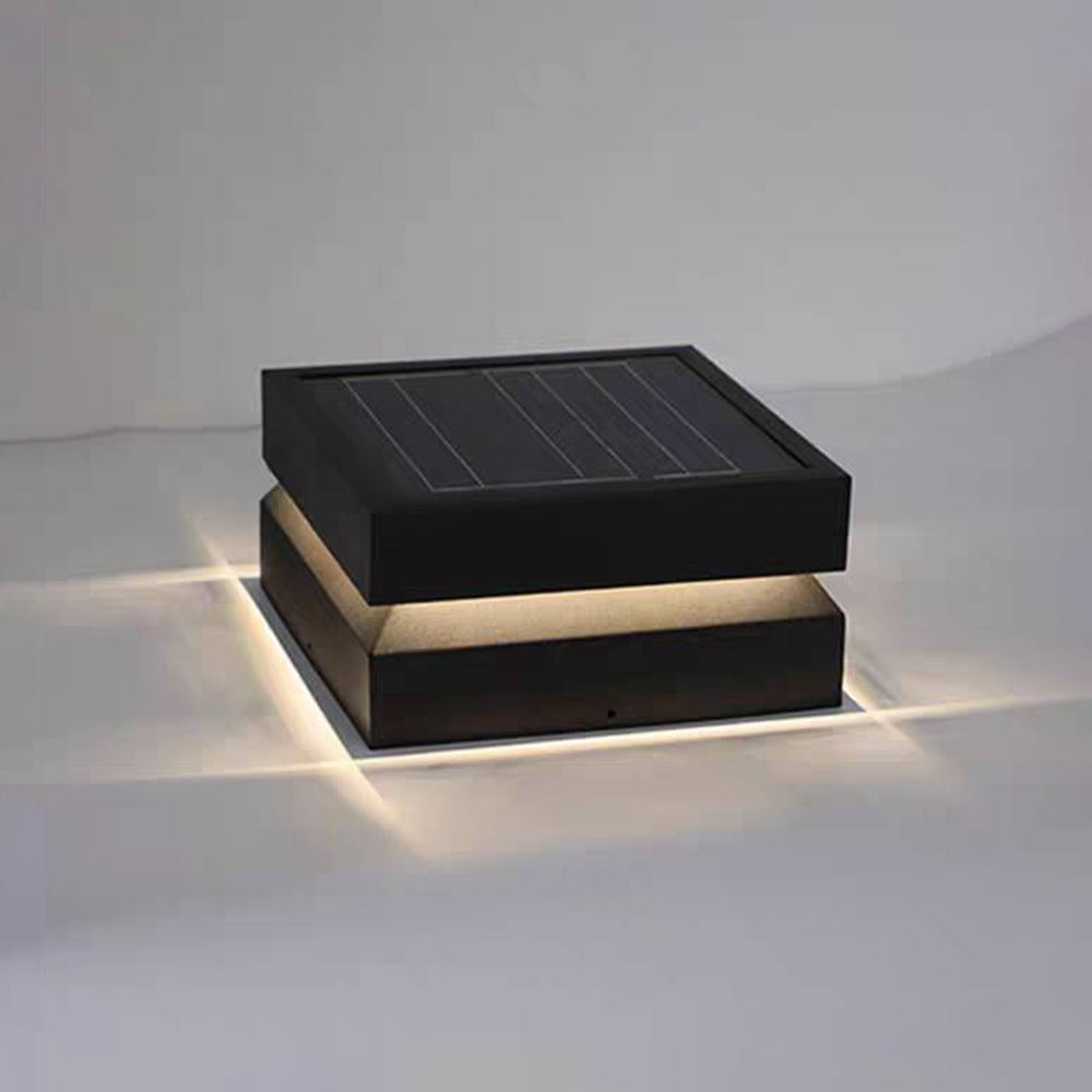 Outdoor Modern-Black Metal Post&Pier-Mount Light