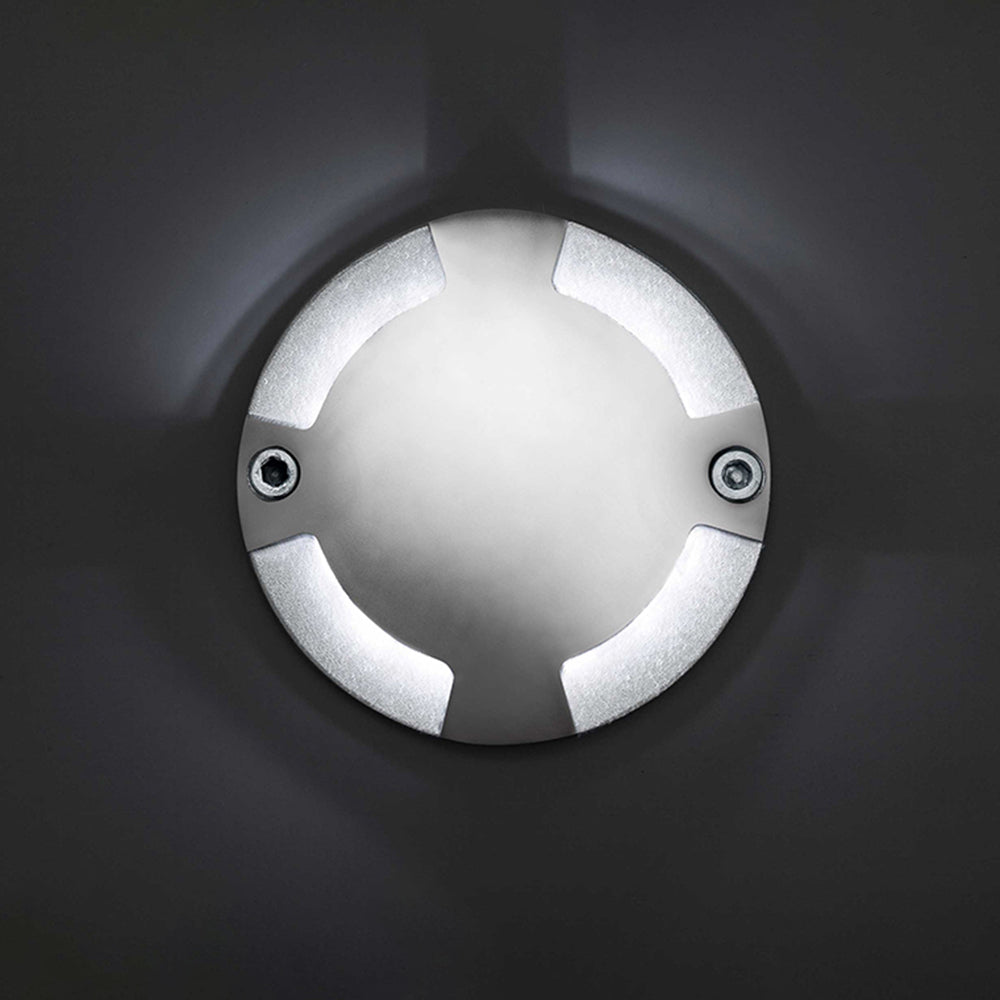 Outdoor Modern Brushed Silver Step/Deck Light