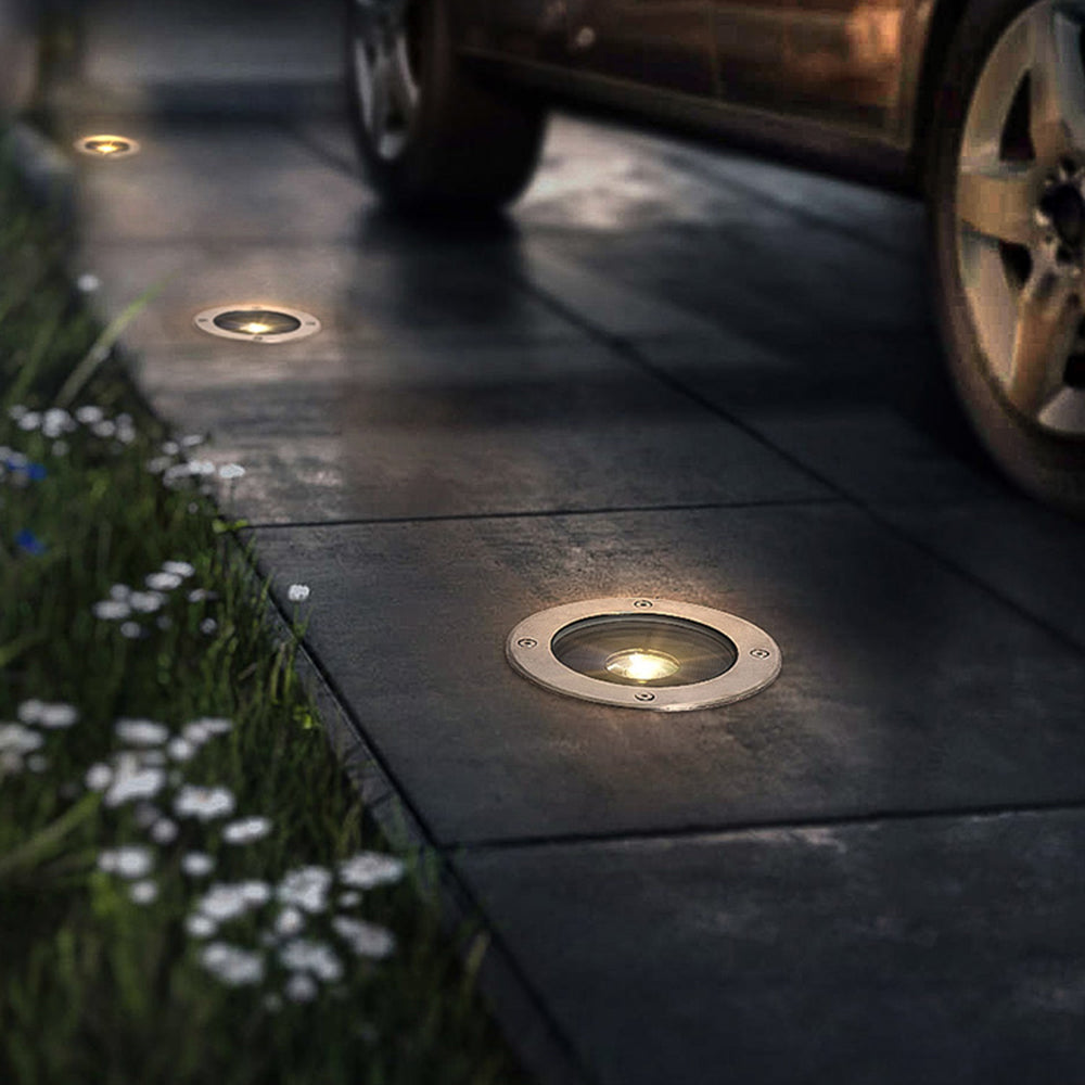 Outdoor Modern Brushed Silver Step/Deck Light