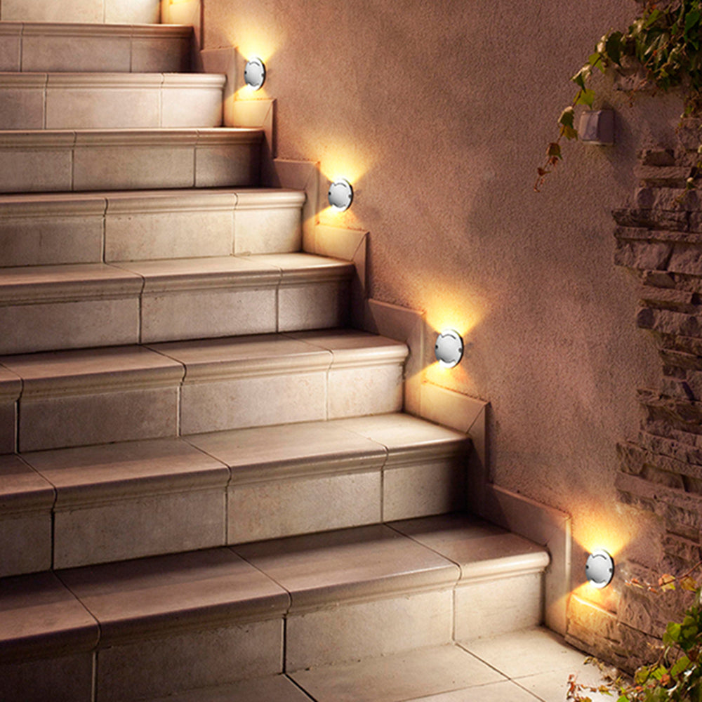 Outdoor Modern Brushed Silver Step/Deck Light