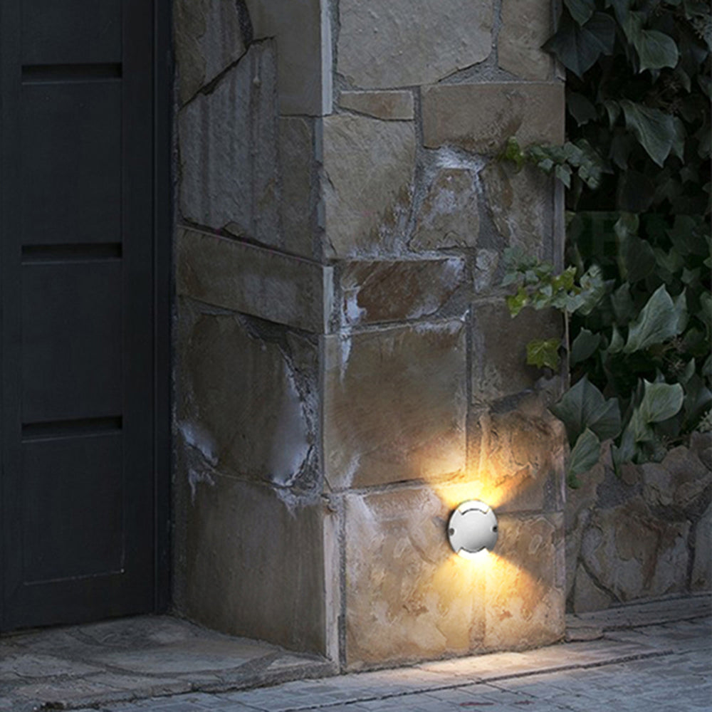 Outdoor Modern Brushed Silver Step/Deck Light