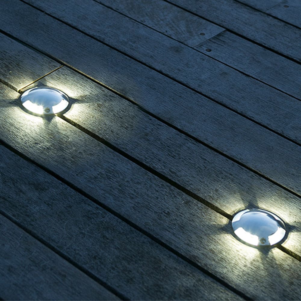 Outdoor Modern Brushed Silver Step/Deck Light