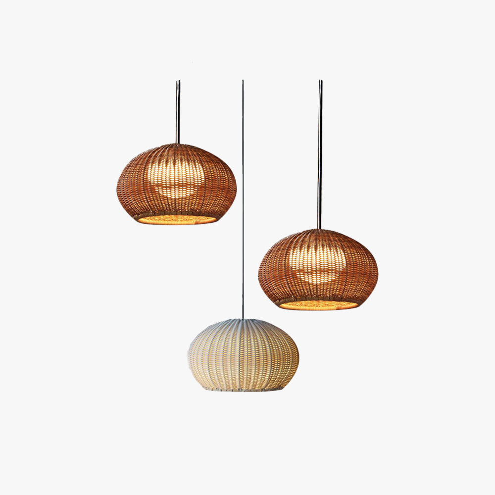 Outdoor Modern Woven Bamboo Ceiling Light