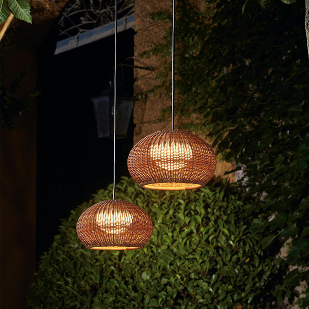 Outdoor Modern Woven Bamboo Ceiling Light