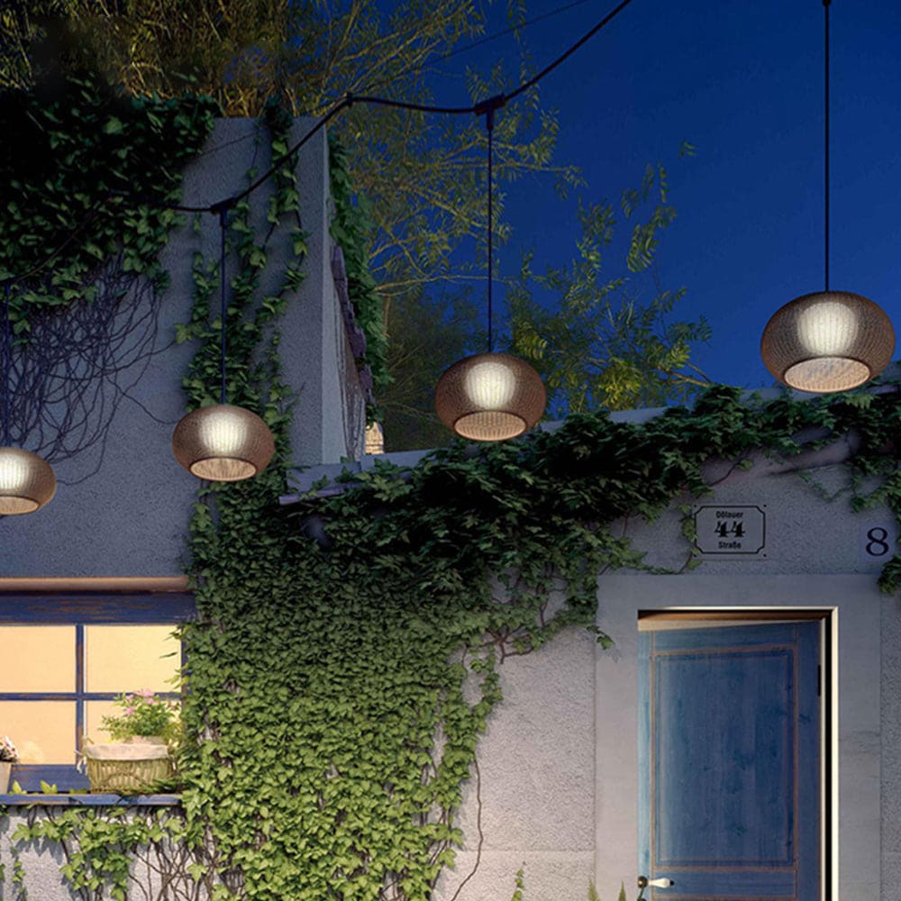 Outdoor Modern Woven Bamboo Ceiling Light