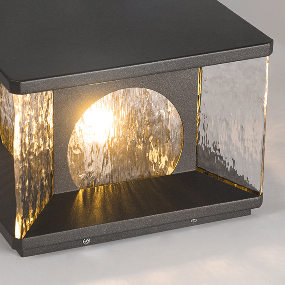 Outdoor Post & Pier Mount Modern-Black/Glass