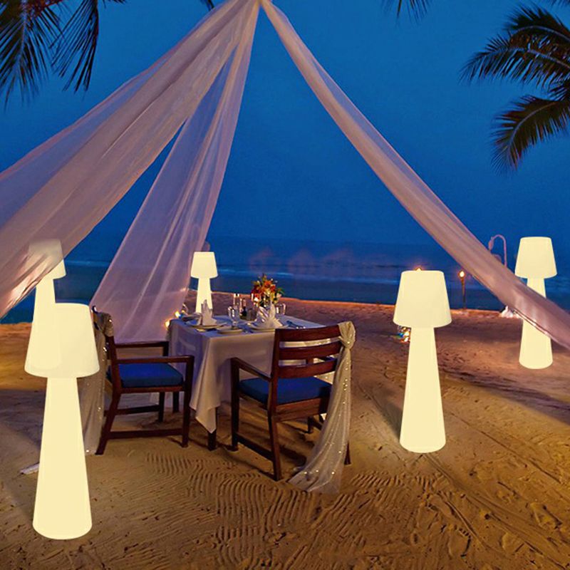 Outdoor Remote-Control Modern White Acrylic Lamp