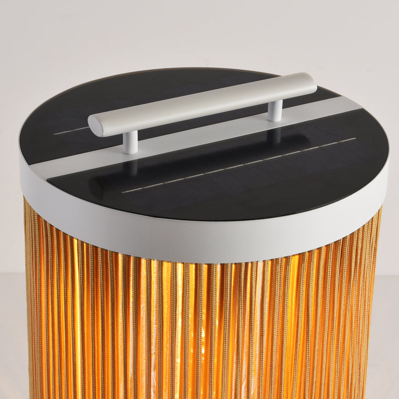 Outdoor Retro Lantern Floor Lamp, Rattan