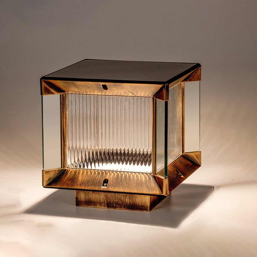 Outdoor Solar Post-Pier Rectangular Light