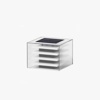 Outdoor Solar Powered Cubic Post-Pier Light