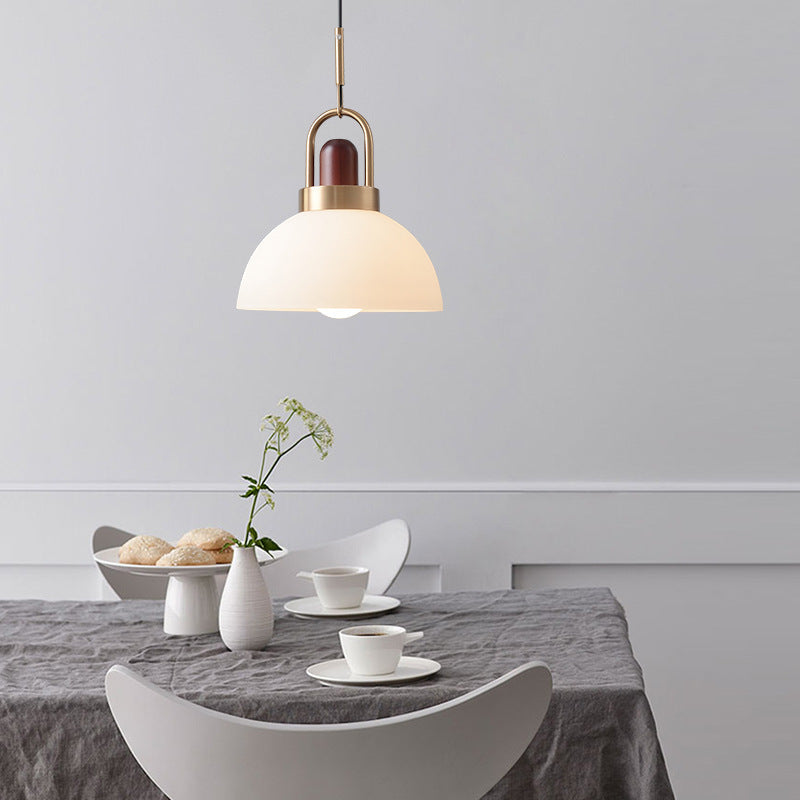 Scandinavian Pendant Light with Dome Shade