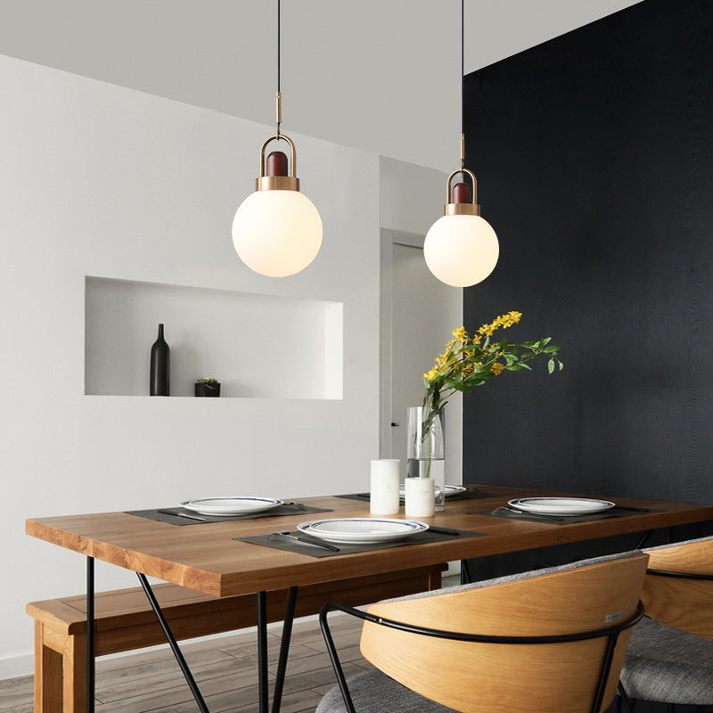 Scandinavian Pendant Light with Dome Shade