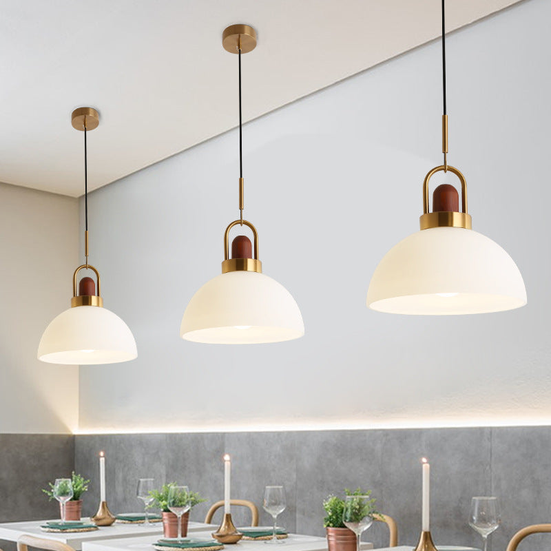 Scandinavian Pendant Light with Dome Shade