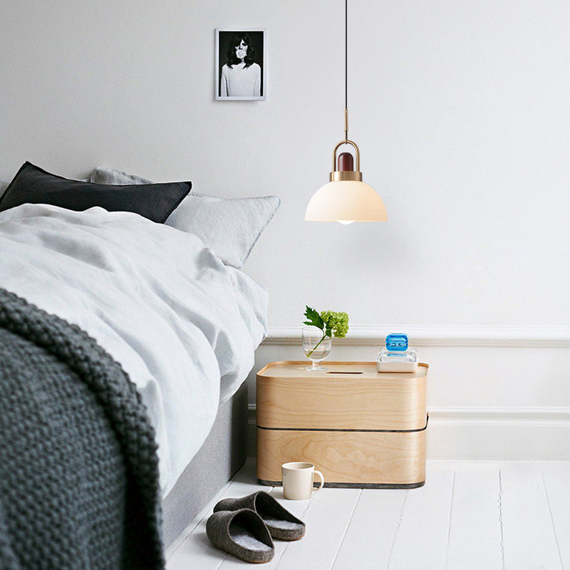 Scandinavian Pendant Light with Dome Shade